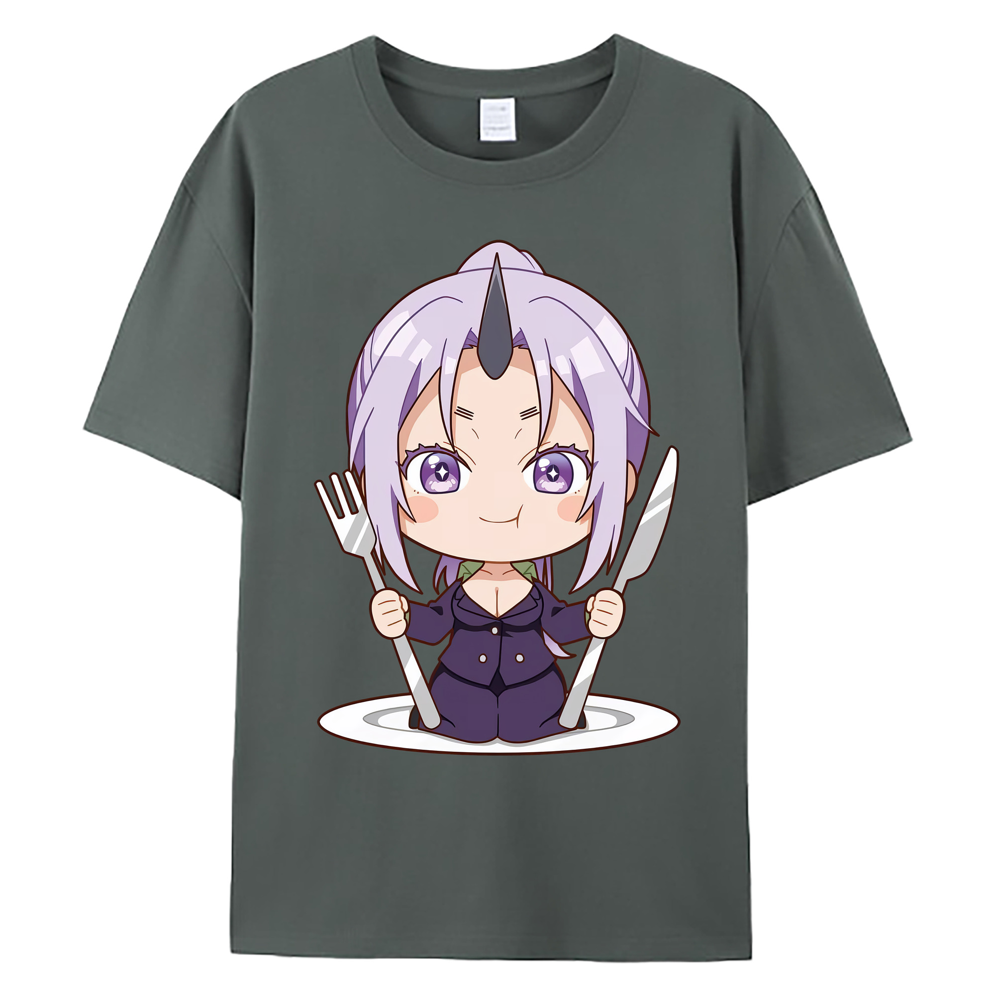（画像用） 転スラ Regarding Reincarnated to Slime 綿100％ メンズ半袖Tシャツ｜肌触りやわらか＆通気性